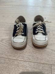 Vintage Oxford Shoes Stride Rite Blue & White Leather. USA Toddler 9 1/2D Size
