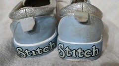 Ground Up Disney Lilo Stitch Silver Glitters Slip On Shoes Sneaker Youth Size 4