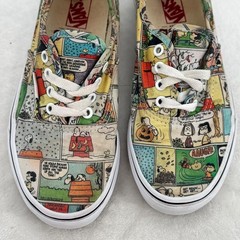 Vans X Peanuts Authentic Sneakers Comics Kids Size 3Y Shoes Snoopy Charlie Brown