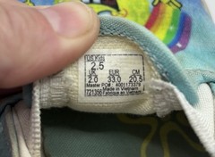 Vans off the Wall Spongebob Squarepants Slip Ons Canvas Shoes Kids Size 2.5