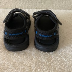 Quiksilver Toddler Size 5 Adjustable Strap Sandals Grey & Black-EUC