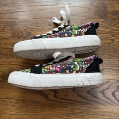 Nintendo Super Mario Bros Kids Multicolor Character Canvas Low Top Sneakers 13
