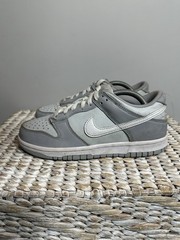 Nike Dunk Size 4.5Y Youth Low Two Tone Wolf Grey White DH9765-001 Shoes Sneakers