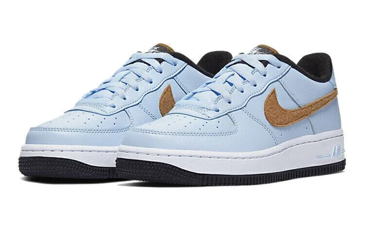 Nike Air Force 1 Felt (GS) Size 5Y Celestine Blue/Gold BV6058-400 Fast Ship RARE