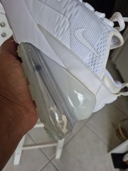 Nike Air Max 270 White Metallic Silver (GS) Shoes 943345-103 Youth Sz 7Y