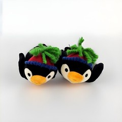 NWT Vintage Gymboree 2004 Penguin Playground Holiday Cozy Slippers Size 5/6 HTF