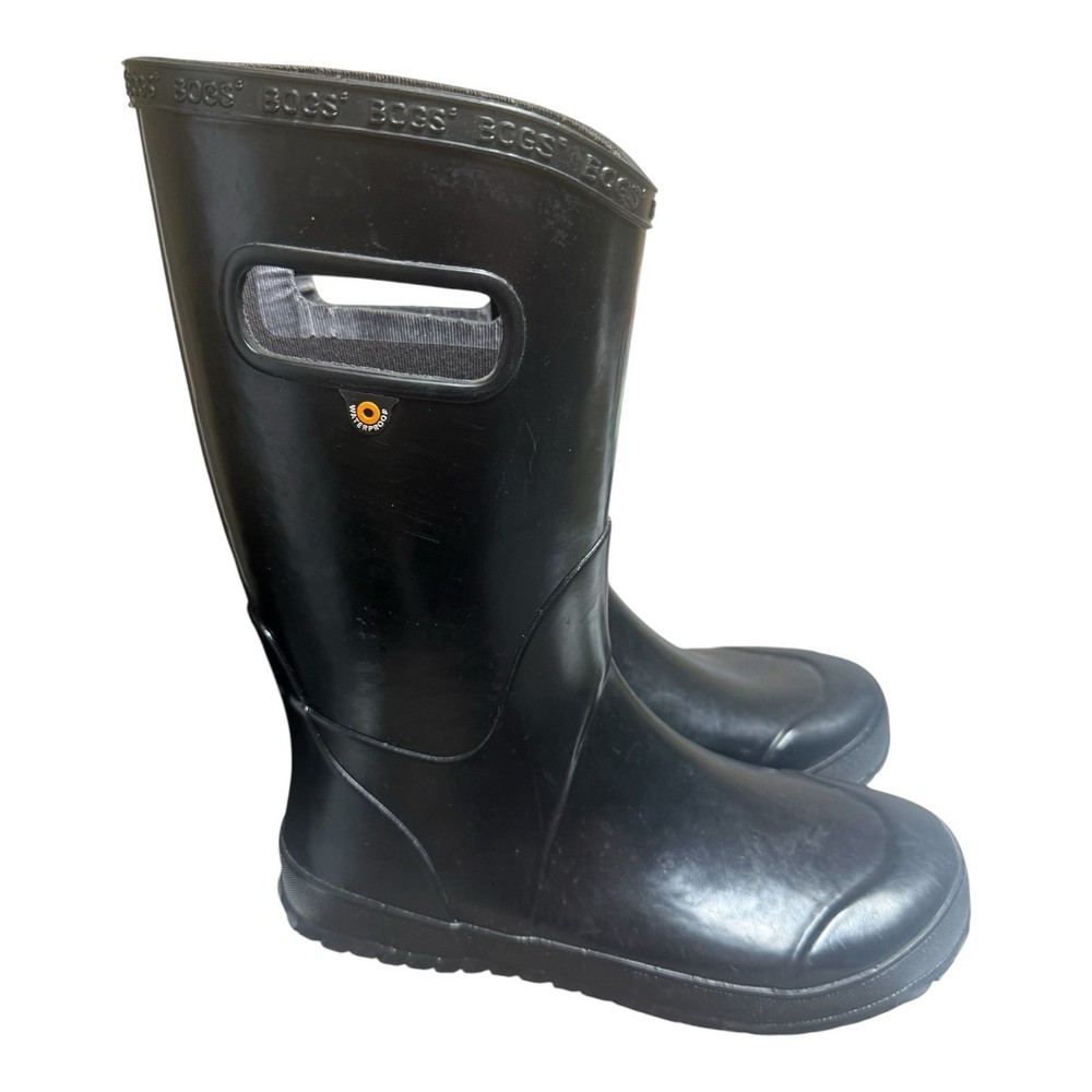 Bogs Rain Boots Youth Black Size 5 Round Toe Waterproof Pull-On Boots