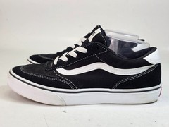 Vans Old Skool Youth Sneakers Size 7 Black White Suede Canvas Skate Shoes