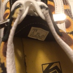 Vans Kids 2.5 „Sunflowers“ Updated No Tie Strings Excellent Condition