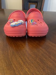 Crocs Lined Clogs Pink Unicorn Cat Bubble Gum Jibbitz Girls Size C10