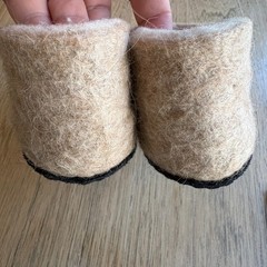 SATCH&SOL Handmade Artisan Wool Felt Mary Jane Slippers Kid Sz 13 Foral Mongolia
