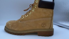 Timberland Boys Size 6 Youth Premium 6”WaterProof Boots Wheat Nubuck 12909 AA12