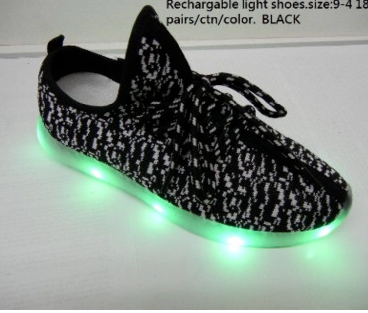 LED Light Lace Up Luminous Shoes Sportswear Sneaker Unisex Casual New Year Eve