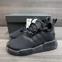 Adidas NMD R1 Triple Black Low Top Lace Up Shoes Toddlers Size 6K New FX8779