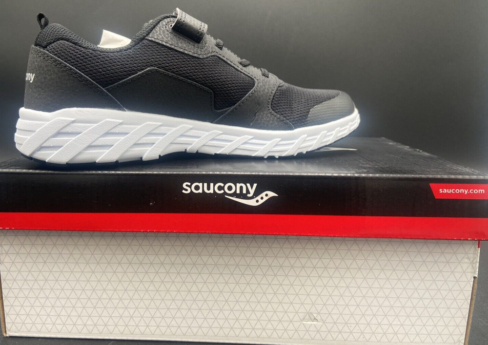 Saucony Unisex-Child Wind Alternative Closure 2.0 Choose SZ/ Black & White New