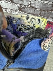 DR MARTENS BLUE CANVAS Clover Fold Down BOOTS YOUTH AIR WALK Boys 5M US/20EU