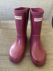 Hunter Kids‘ Original First Classic Waterproof Rain Boot Magenta US 12 B