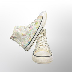 Converse Chuck Taylor All Star High Butterfly Shine Youth Size 3 Used A01481F
