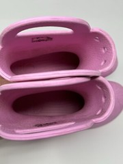 Crocs Handle It Rain Boots Pink Size J2 Kids Youth Girls Waterproof Pull-On