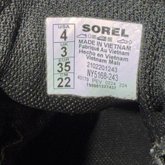 Sorel OUT N ABOUT IV Classic Youth Waterproof Boot Size 4 Brown Grey and Black