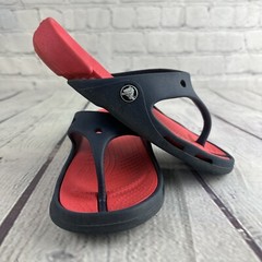 Crocs Unisex Navy Blue Red Flip Flop V Sandle J3