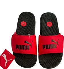 JR Slides PUMA cool cat V JR adjustable hook-and-loop strap closure Size 6C RED