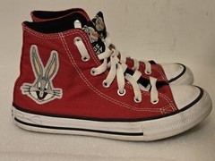 CONVERSE All Star Chuck Taylor Red Bugs Bunny Looney Tunes High Top Kids Size 2