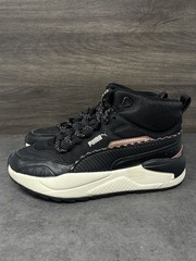 Puma X Ray 2 Square Mid Shoes Kids Size 6 Black Sneakers 373020-07