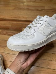 NIKE AIR FORCE 1 LV8 (GS) SUMMIT WHITE-CHR US 6.5Y WOMENS SNEAKERS 820438-105