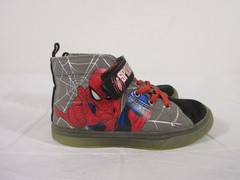 Marvel Kids Spider Man High Top Sneaker Shoes Size US11 EU28 Gray/Black
