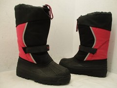 L.L. Bean Black Pink Removable Liner Insulated Snow Boots Youth Size 6
