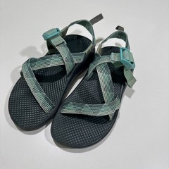 Chaco Marled Pine Youth 2 EcoTread Strappy Adjustable Sport Sandals Green Blue