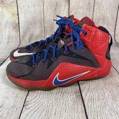 NIKE LEBRON JAMES 12 XII SUPERMAN RED BLUE Shoes 685181 601 KIDS BOYS 6Y