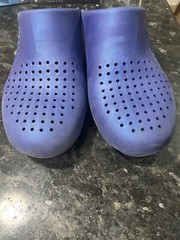 CALZURO Binhos Padova Blue Clogs Side Holes 34-35 US Size 4 Kids Made In Italy
