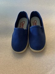 Cienta Toddlers Blue Canvas Slip On Shoes Little Kids Size 21/5.5 Made In Spain