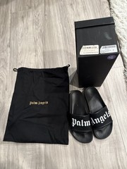 Palm Angels Pool Slider black white 41