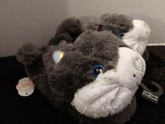 FREE Wonder Nation Grey Cat Heart Unisex Kids Bootie Slippers Size 11/12 NWT