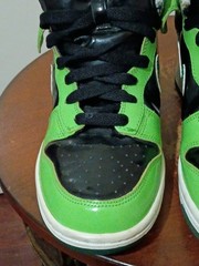 Nike Dunk Shoes Kids Youth 6Y High 2007 GS ‚Halloween‘ 308319-032 Black Green