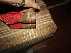 Reyme Square Toe Cowboy Western Boots Brown Red Leather Kids sz 12 Mex 19