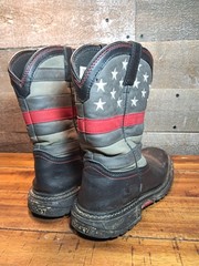 Rocky Firefighter Thin Red Line Cowboy Boots Kid’s Size 4.5M