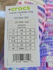 NWT Crocs Kids Classic K Marbled Clog – Colorful, Size J6