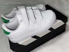 Adidas Advantage Base 2.0 CF C White Green Kids Sneakers Shoes IE9019 Size 1