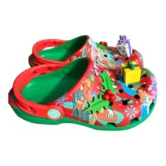 Disney ❤️💚Mickey Mouse & Friends Crocs Christmas Holiday Clogs for Kids SZ 12