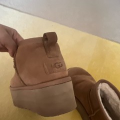 UGG Australia Classic Mini Brown Shearling Lined Bootie Ankle Boots Kids Sz 6