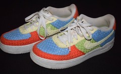 Nike Air Force 1 Low LV8 Hemp Size 7Y Sneaker Red Blue Citron DV2192-400 ~ F3#22
