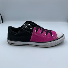 Converse Chuck Taylor Madison Ox 651748F Kids 6 Skate Shoes Black Pink Sneakers