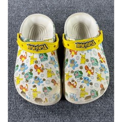 Crocs Classic Pokemon Clog Kids White Yellow Pikachu Squirtle Size M6 W8