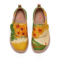 Kid Size UIN Slip On Shoes Canvas Comfortable Loafers „Van Gogh Sunflowers V5“
