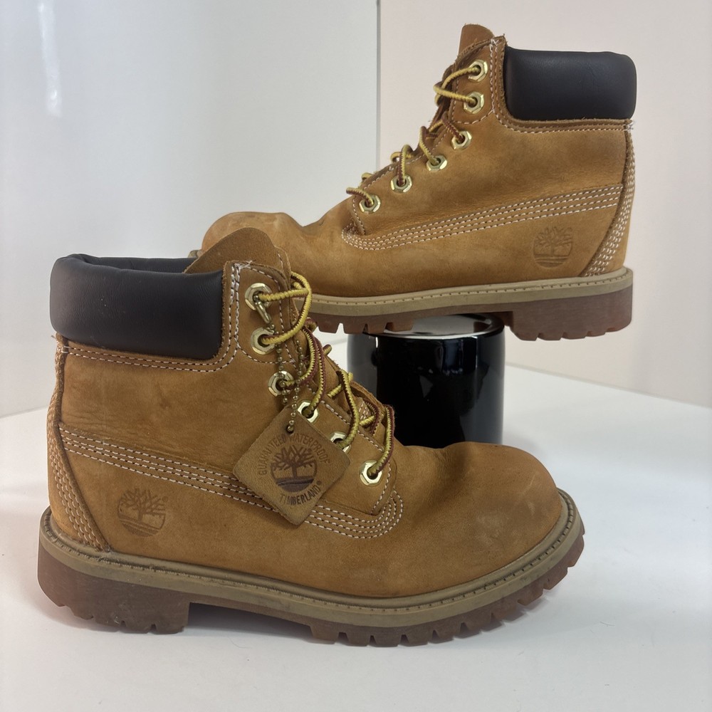 Timberland Youth 1M Waterproof Classic Brown Leather Boots 12709