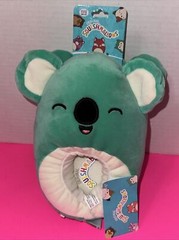 NWT Squishmallow Size 11/12 Green Blue Koala Kids Slippers Fun Plush Kevin A16